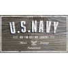 USN Woodgrain 11 x 20 inch Sign