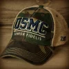YOUTH USMC Semper Fidelis Vintage Trucker Hat - Camo