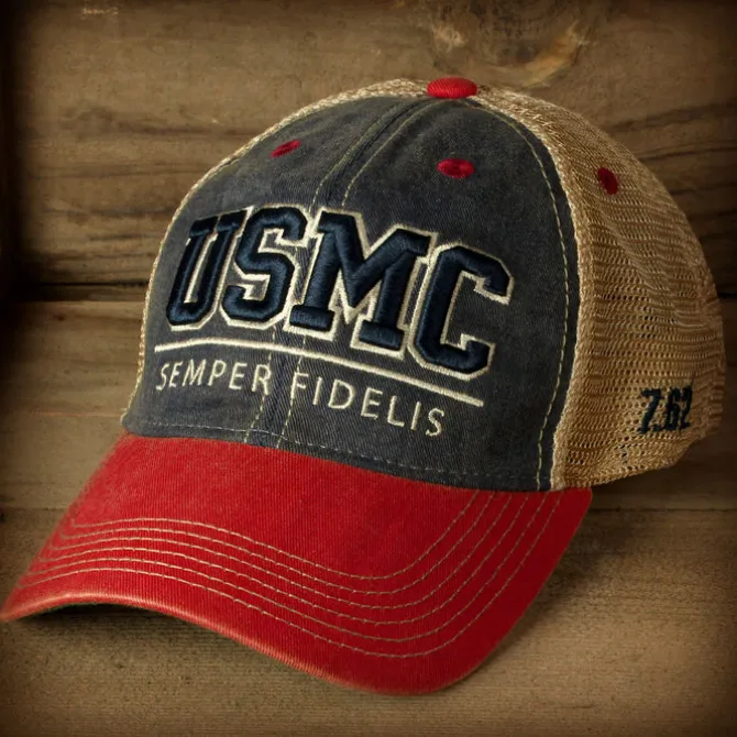 YOUTH USMC Semper Fidelis Vintage Trucker Hat